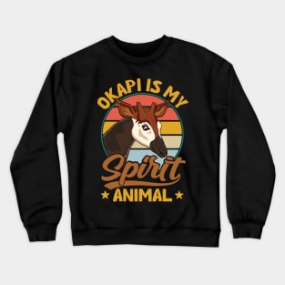 Okapi is my Spirit Animal - Congolese Giraffe Crewneck Sweatshirt